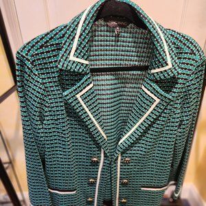 Ming Wang Green and black Sweater L